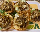 Hình bước làm 4 của món Hamburger với phô mai
