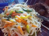 Ensalada de spaguettis y verduras salteadas 🍝