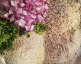 A picture of step 1 of Oats & ragi roti/thick pancake.