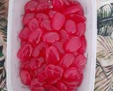 Foto langkah ke 9 dari resep Manisan kolang kaling merah delima.