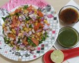 A picture of step 3 of Chana dal chat.