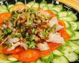A picture of step 9 of Suan Ni Bai Rou (Boiled Sliced Pork with Garlic Sauce).