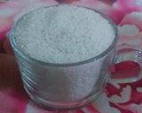 A picture of step 1 of Coconut Rice Barfi.