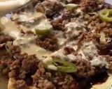 A picture of step 6 of Loaded Nachos with Mango Salsa, Sour cream and cheese sauce.