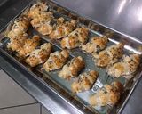 A picture of step 7 of Mini Puff Pastry Croissants with Roquefort and Blue Poppy Seeds.