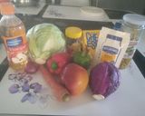 A picture of step 1 of Apple Cabbage Slaw.