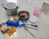 Foto langkah ke 1 dari resep Bolu kukus coklat mekar.