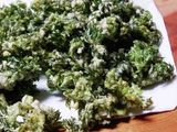 Tempura carrot leaves