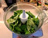 A picture of step 1 of Basil pesto.