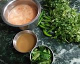 A picture of step 1 of Curry Leaves & Coriander Chutney.
