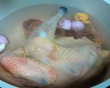 Hình bước làm 1 của món Cháo gà khoai môn