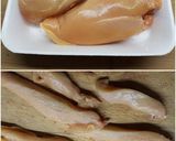Foto del paso 1 de la receta Pechuga de Pollo marinada en Mirin rebozadas con Huevo y Panko