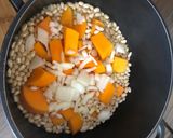 A picture of step 2 of White Bean and Butternut Soup.