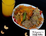 A picture of step 9 of Afghan pulao.