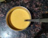 A picture of step 3 of Mango pudding with strawberry crush.