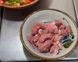 A picture of step 1 of Pork Fajitas with Vegetables.