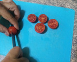 Foto del paso 2 de la receta: Ensalada de tomate y mozzarella en 9 minutos