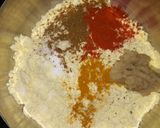 A picture of step 3 of Aloo chop.