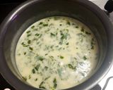 A picture of step 4 of Methi Hare Pyaz ki Kadhi.