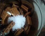 A picture of step 2 of Oreo chocolate cake.