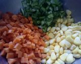 A picture of step 3 of Veg Burmese Khao Suey.