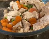 A picture of step 6 of Mum’s plate chicken pie.