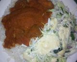 A picture of step 3 of White rice with cabage.