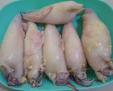 Foto langkah ke 2 dari resep Gulai Cumi Isi Tahu.