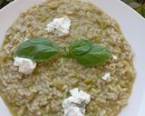A picture of step 2 of Risotto with Pea Purée and Ricotta.