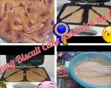 A picture of step 1 of Parle-G Biscuit Sandwich Cakes.