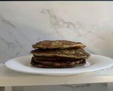 A picture of step 4 of 10 minute Savory Zucchini Pancakes #vegetarian #paleo #low carb #grain-free #gluten-free.