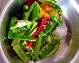 A picture of step 1 of Green Chilli Pickle.