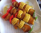 Foto del paso 2 de la receta: Brochetas de pavo y maíz con arroz blanco y arroz salvaje
