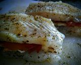 Foto del paso 4 de la receta: Merluza rellena con jamón serrano y mozzarella, arroz de fideo.