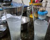 A picture of step 3 of Sharbat-e-Ishq (layered drink).