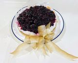 A picture of step 4 of Mother’s Day Blueberry Cheesecake❤️.