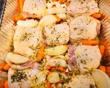 A picture of step 5 of Garlicky Herb Baked Chicken Thighs.