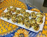Une image de l'étape 8 de Palmiers feuilletés au pesto de cresson, jambon blanc et pavot bleu.