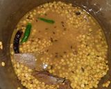 A picture of step 4 of Chana daal with leftover vegetables.