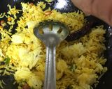 A picture of step 7 of Lemon Rice with leftover rice.