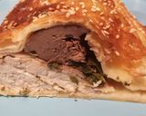 Tésztabundában sült rakott csirkemell #medvehagyma recept fázis 21 fotója