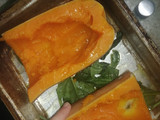 Calabacín relleno de carne cebolla y morrón