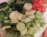 A picture of step 2 of Caldo de Pollo (Red Chicken Soup).