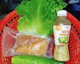 Hình bước làm 1 của món Salad lườn ngỗng hun khói