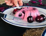A picture of step 3 of Low carb coconut cherry gelatine cake.
