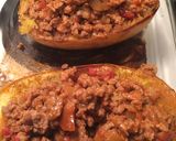 A picture of step 11 of Burrito Stuffed Spaghetti Squash.