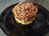 Tartar de atún, aguacate y mango