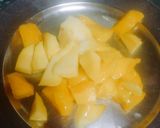 A picture of step 1 of Mango smoothie.