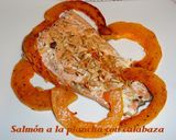 Foto del paso 9 de la receta: Filete de salmón a la plancha con calabaza