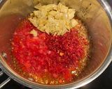 A picture of step 3 of Mediterranean shrimp pasta.